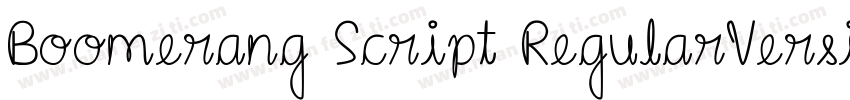 Boomerang Script RegularVersion字体转换